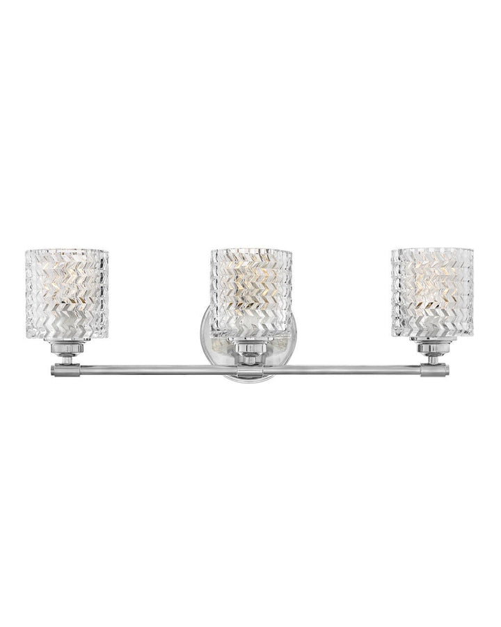 Elle 5043CM Three Light Vanity - Silver