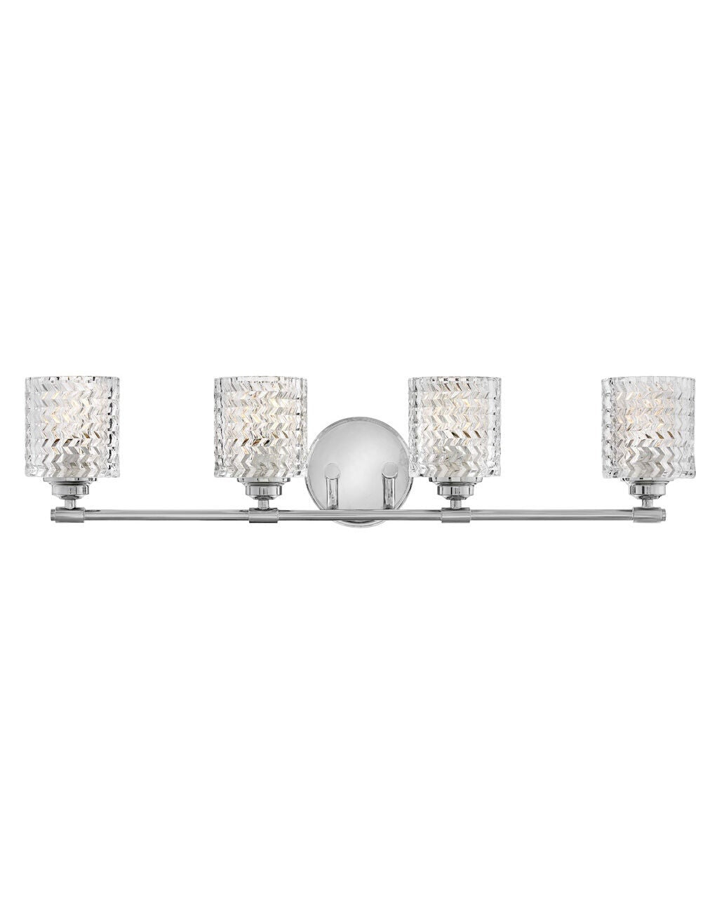 Elle 5044CM - Four Light Vanity - Silver