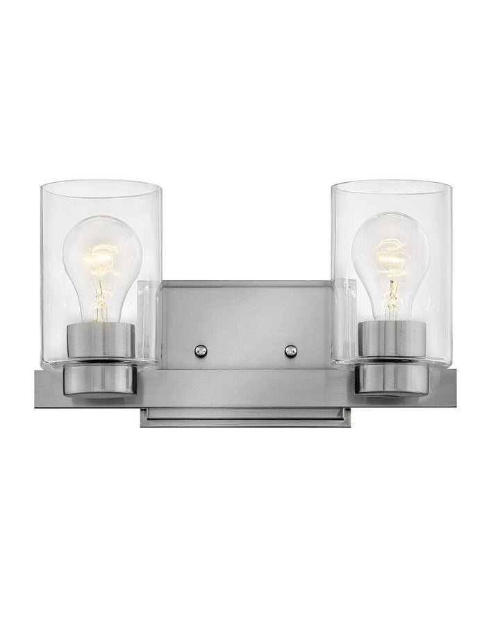 Miley 5052BN-CL Two Light Vanity - Brushed Nickel