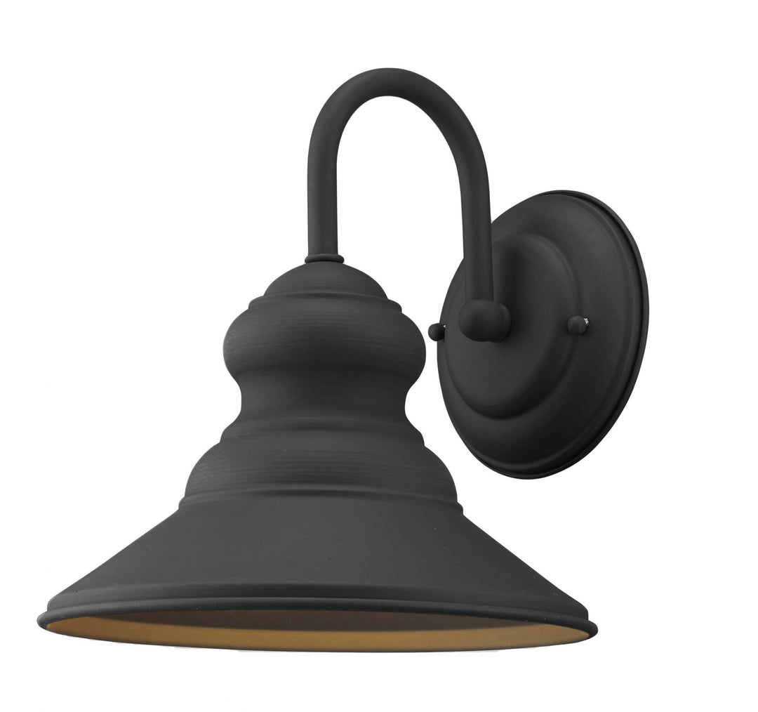 Forest Collection 1-Light Gooseneck Armed Outdoor Barn Wall Light - Black