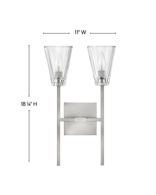 Auden 50642PN - Small Two Light Vanity