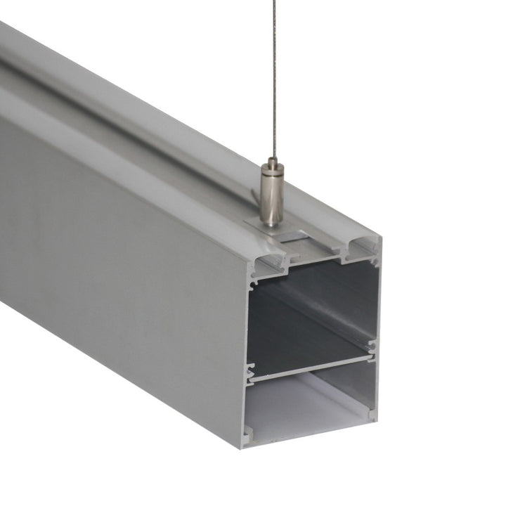 LED Channel - 550ASL - Up & Down Pendant Linear, 8 ft - Silver