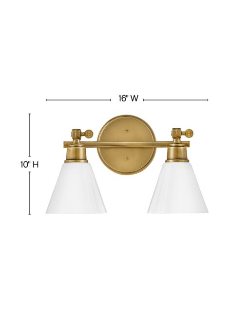 Arti 51182HB -Small Adjustable Two Light Vanity - Copper