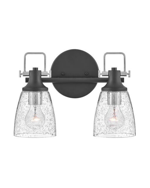 Easton 51272BK-CM - Small Two Light Vanity - Black