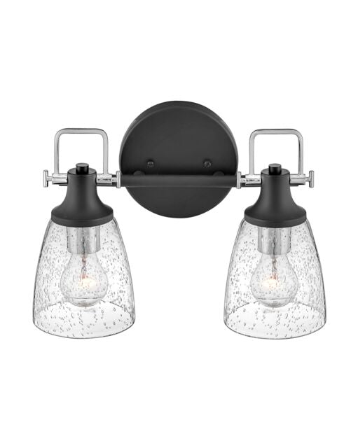 Easton 51272BK-CM - Small Two Light Vanity - Black