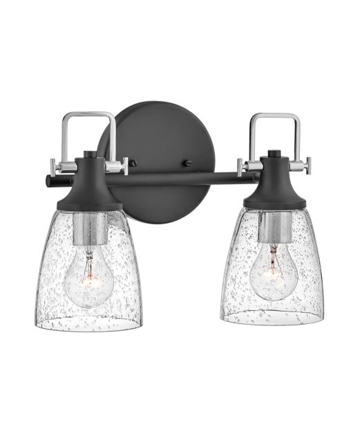 Easton 51272BK-CM - Small Two Light Vanity - Black