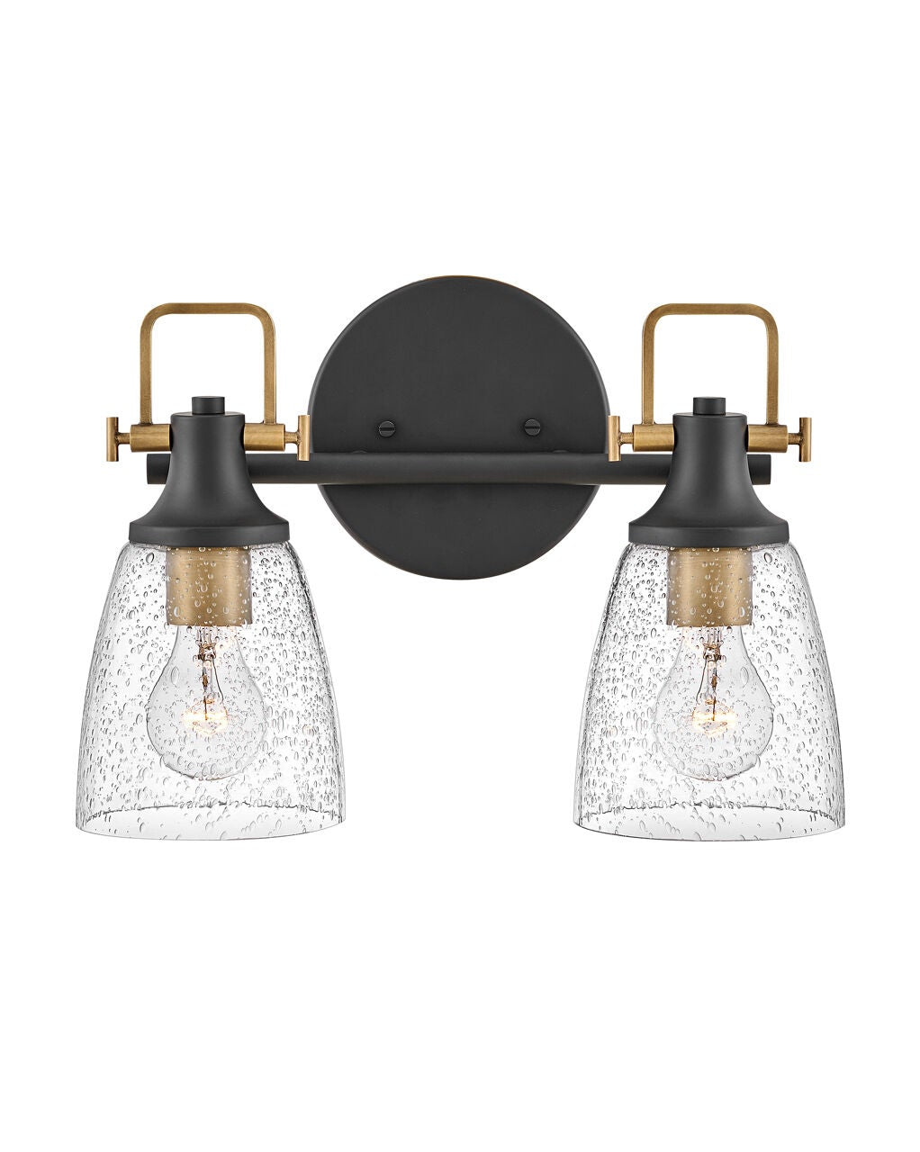 Easton 51272BK Small Two Light Vanity - Black