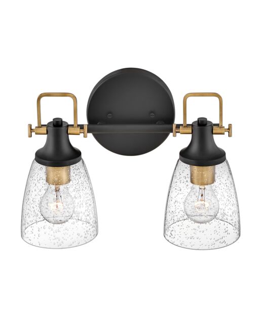 Easton 51272BK Small Two Light Vanity - Black