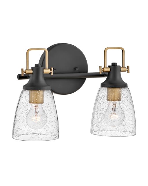 Easton 51272BK Small Two Light Vanity - Black