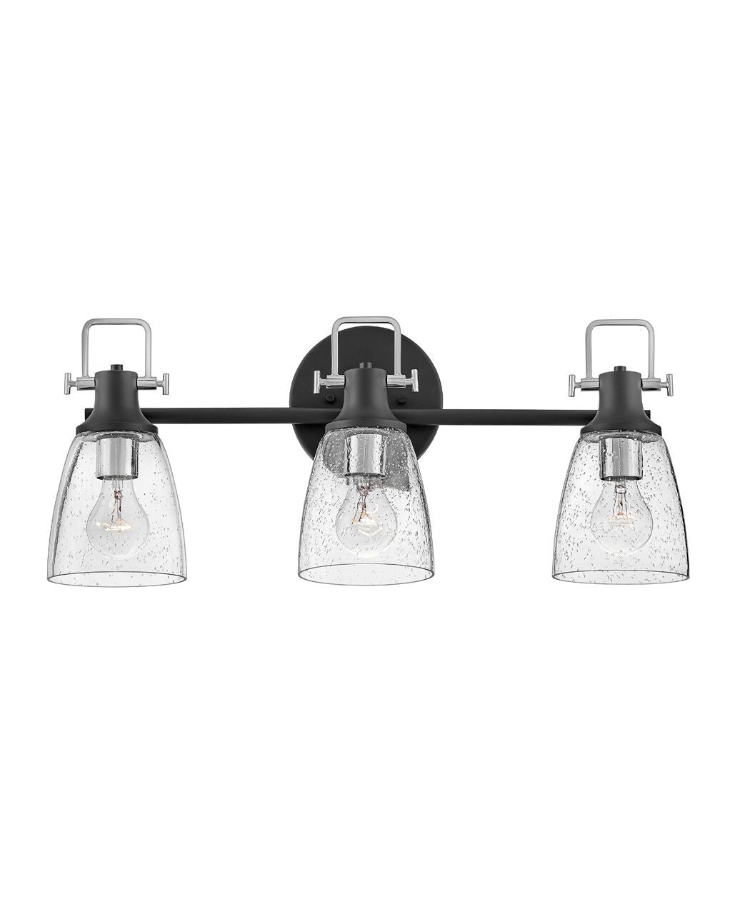 Easton 51273BK-CM - Medium Three Light Vanity - Black