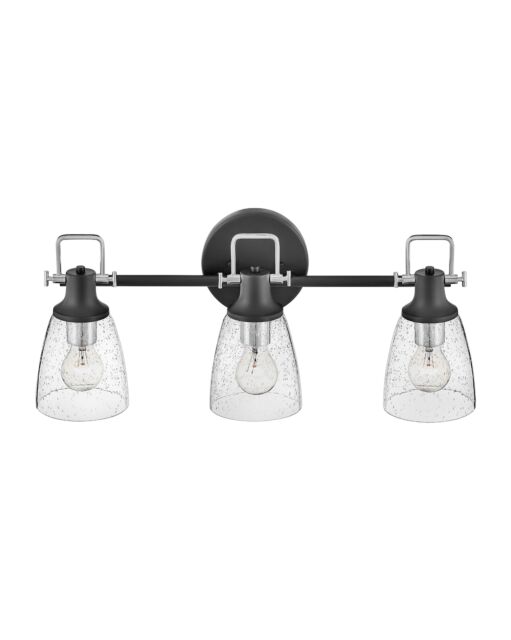 Easton 51273BK-CM - Medium Three Light Vanity - Black