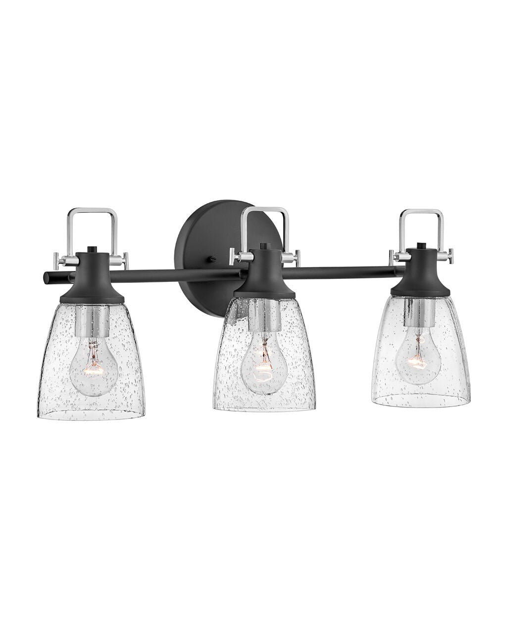 Easton 51273BK-CM - Medium Three Light Vanity - Black