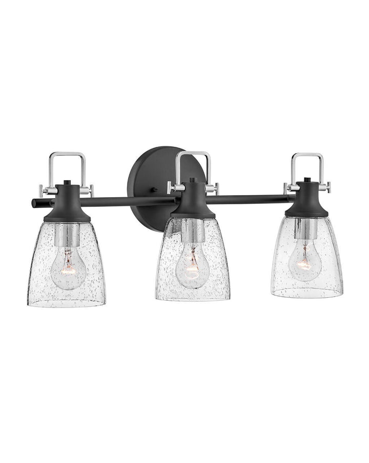 Easton 51273BK-CM - Medium Three Light Vanity - Black