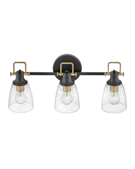 Easton 51273BK - Medium Three Light Vanity - Black