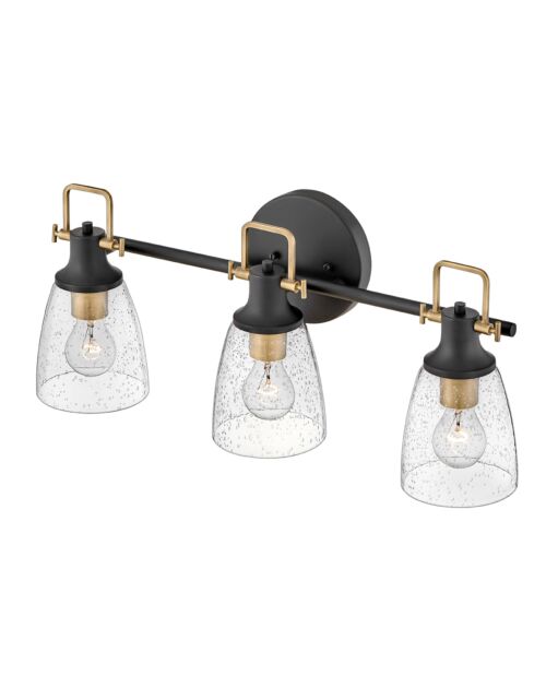 Easton 51273BK - Medium Three Light Vanity - Black