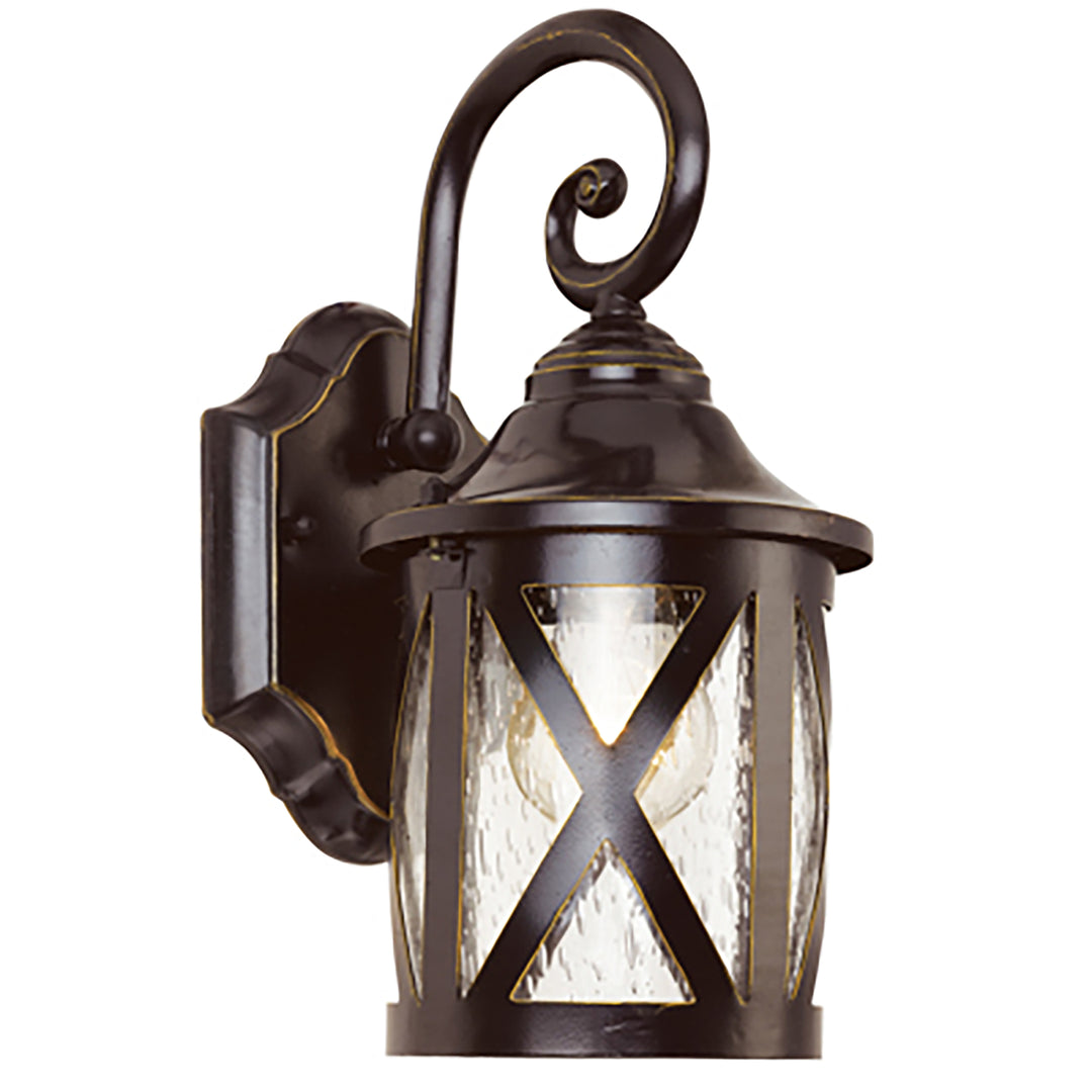 Chandler 1-Light Armed Coach-style Outdoor Wall Lantern Light - Rubbed Oil Bronze