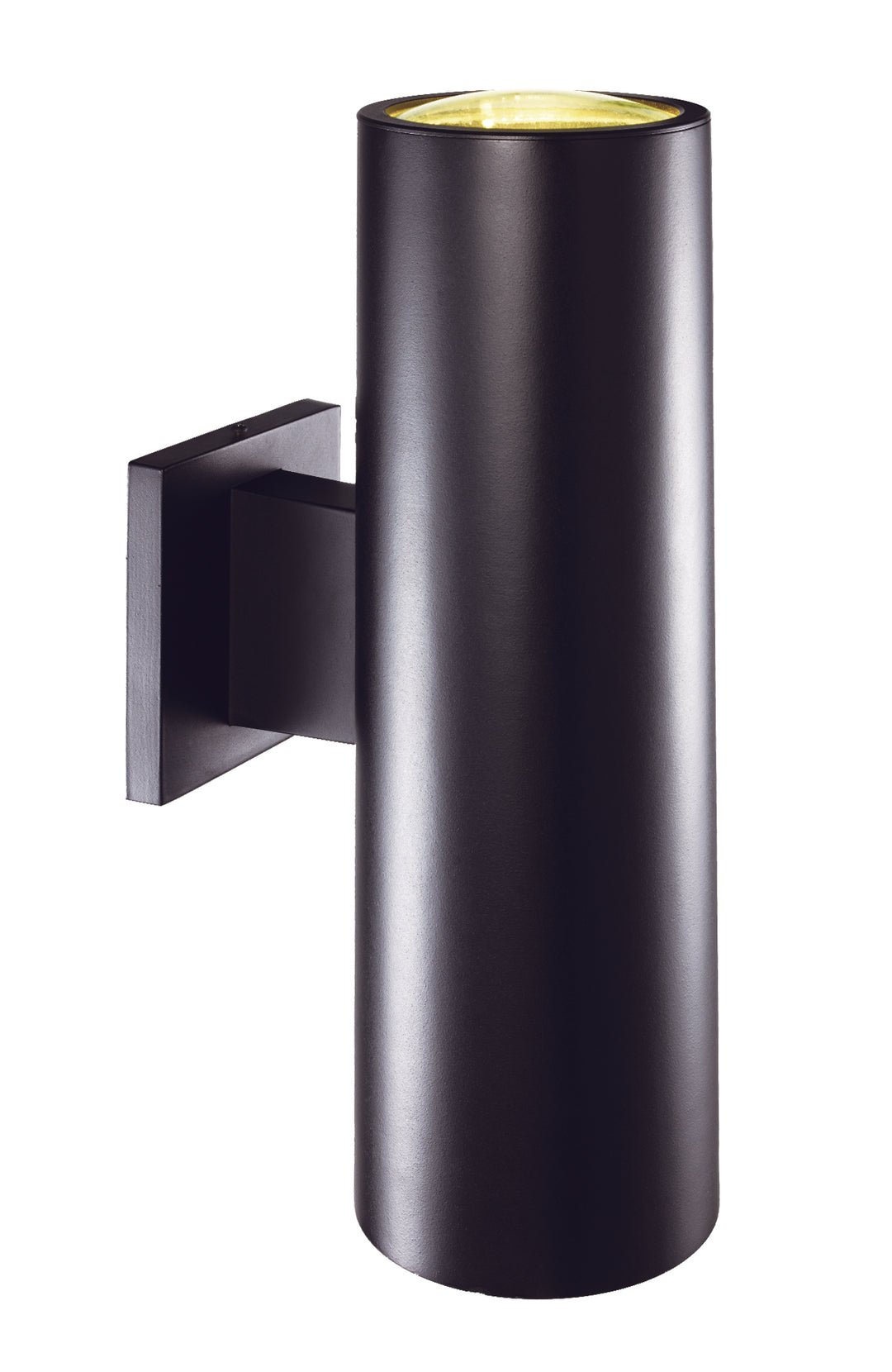 Cali Collection Cylindrical Metal Outdoor Pocket Wall Light- Black