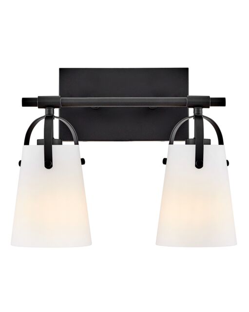 Foster 5132BK-OP  Small Two Light Vanity - Black