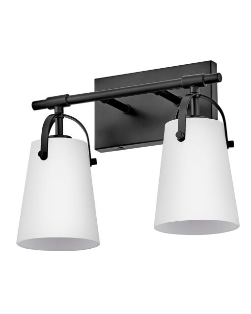 Foster 5132BK-OP  Small Two Light Vanity - Black