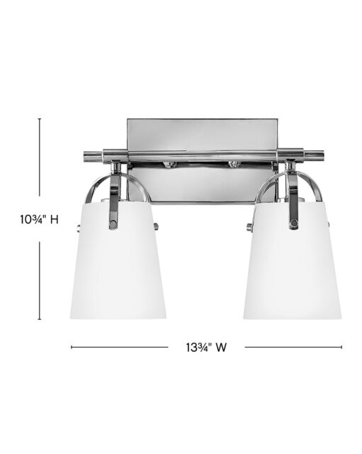 Foster 5132CM-OP  Small Two Light Vanity - Chrome