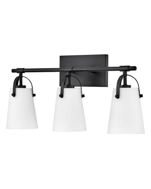 Foster 5133BK-OP New Medium Three Light Vanity - Black