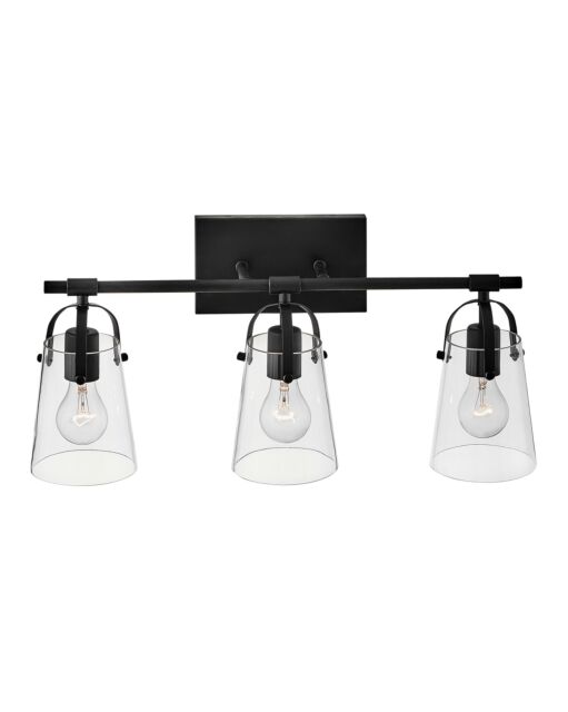 Foster 5133BK - Medium Three Light Vanity - Black