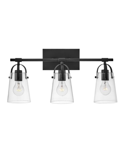 Foster 5133BK - Medium Three Light Vanity - Black