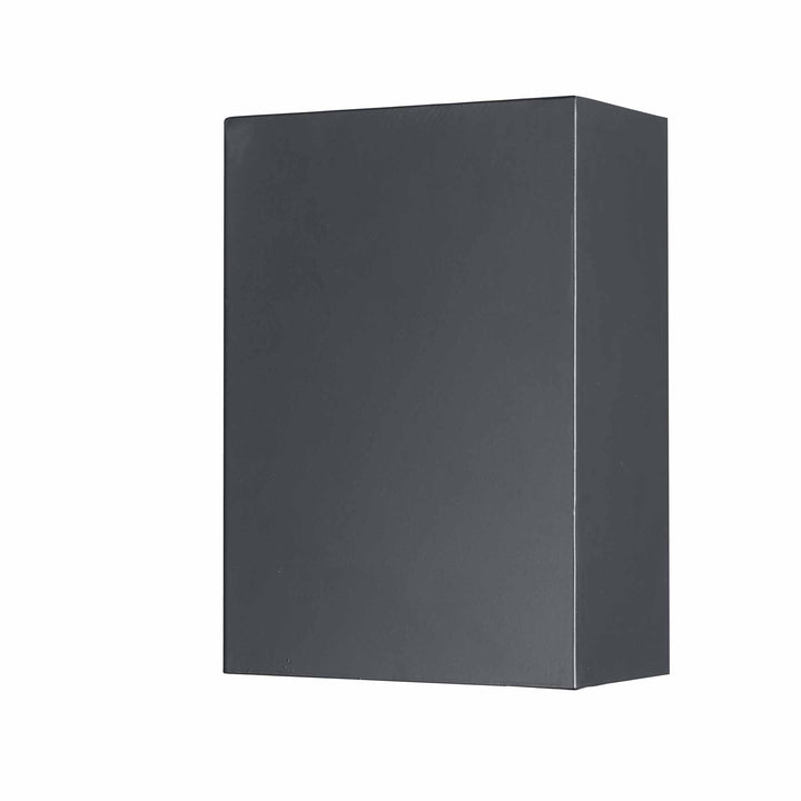 1-Light Flush Metal Box Outdoor Wall Sconce - Matte Black