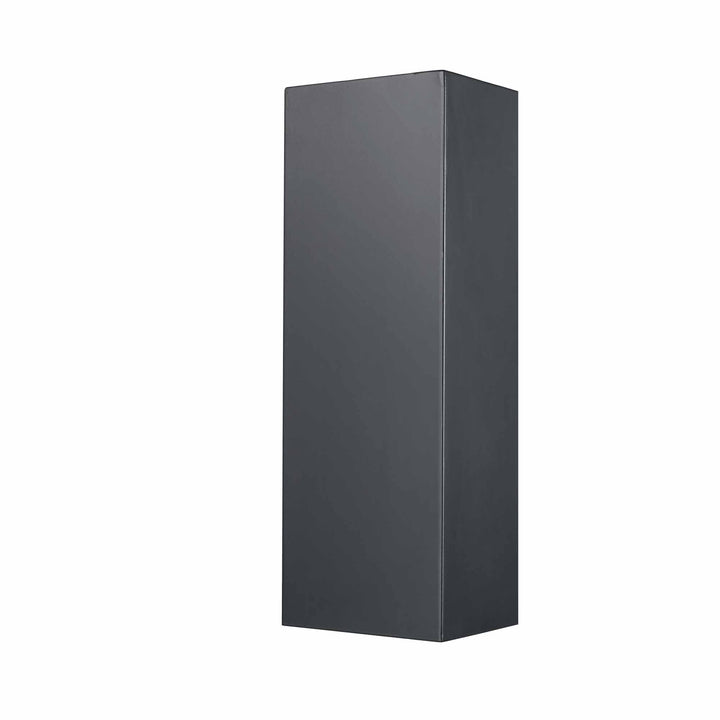 1-Light Flush Metal Rectangular Outdoor Wall Sconce - Matte Black