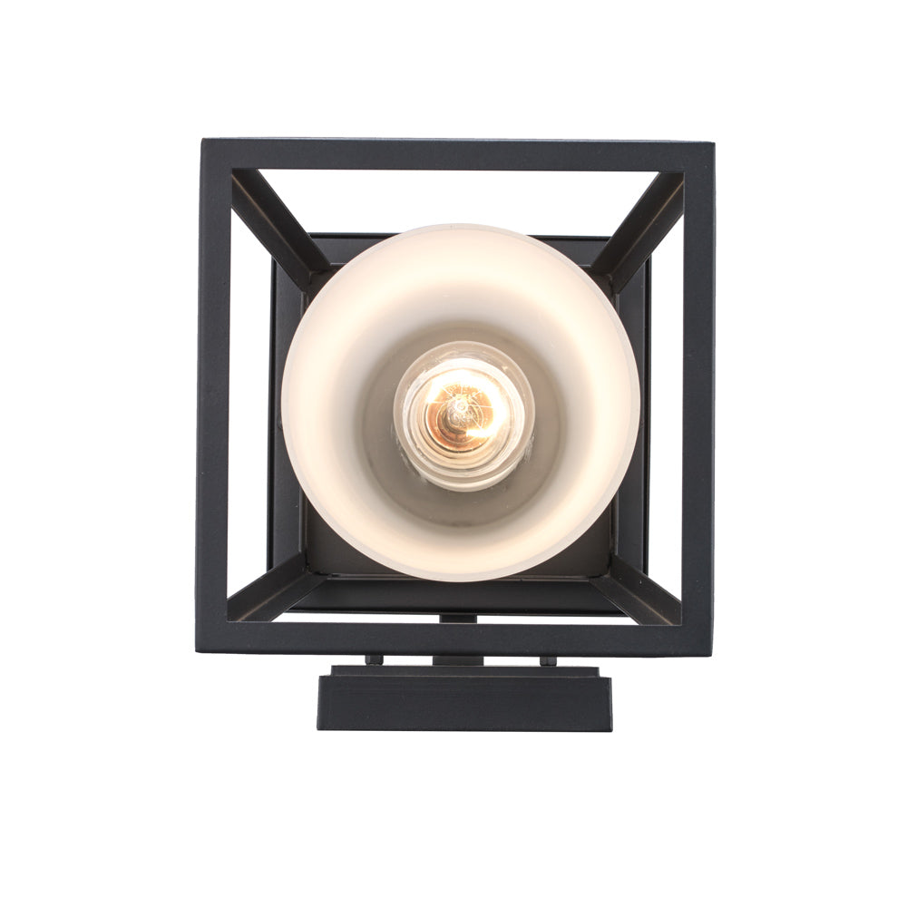 1 Lt Wall Lantern Inner - Black