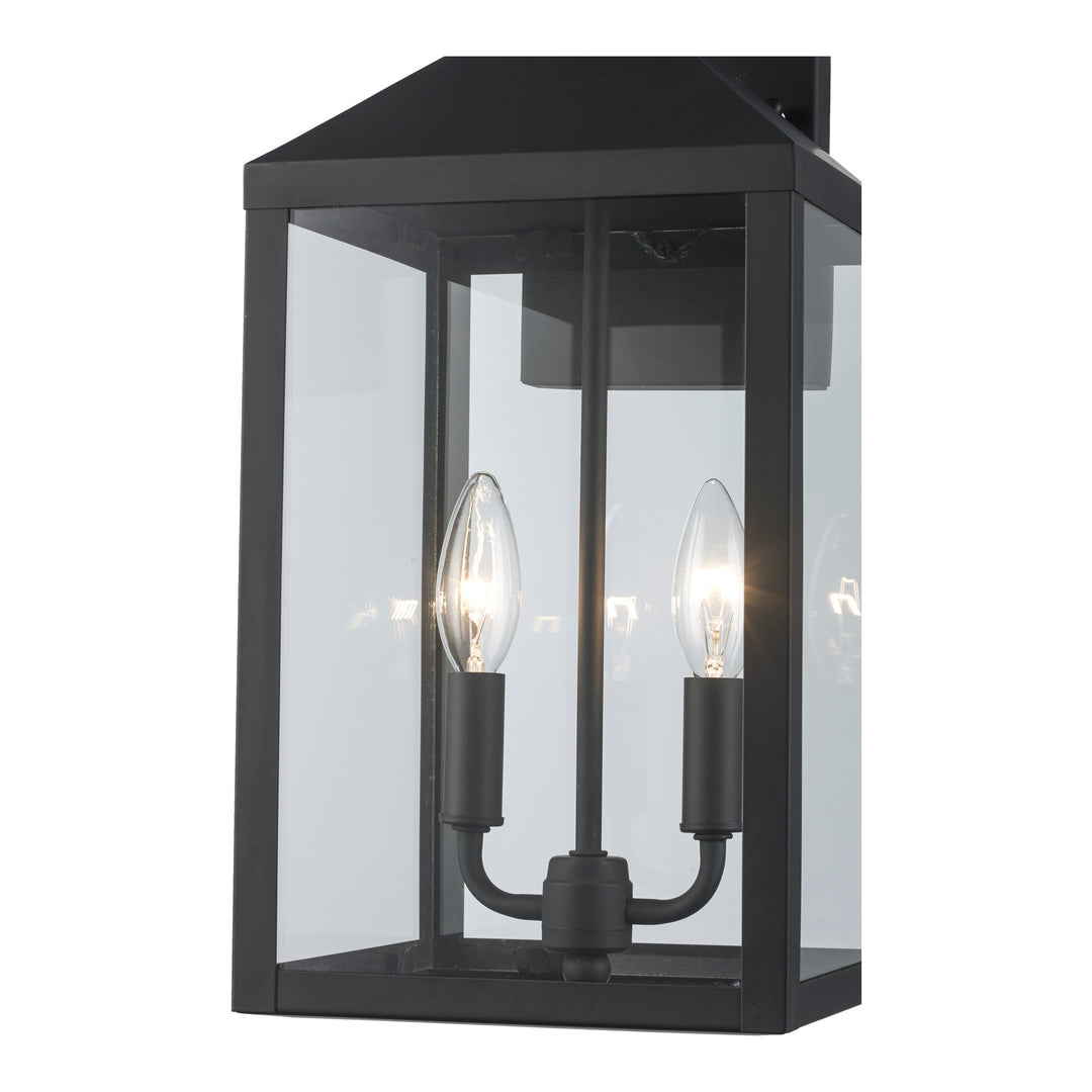 2-light Storm Outdoor Wall Lantern - Black