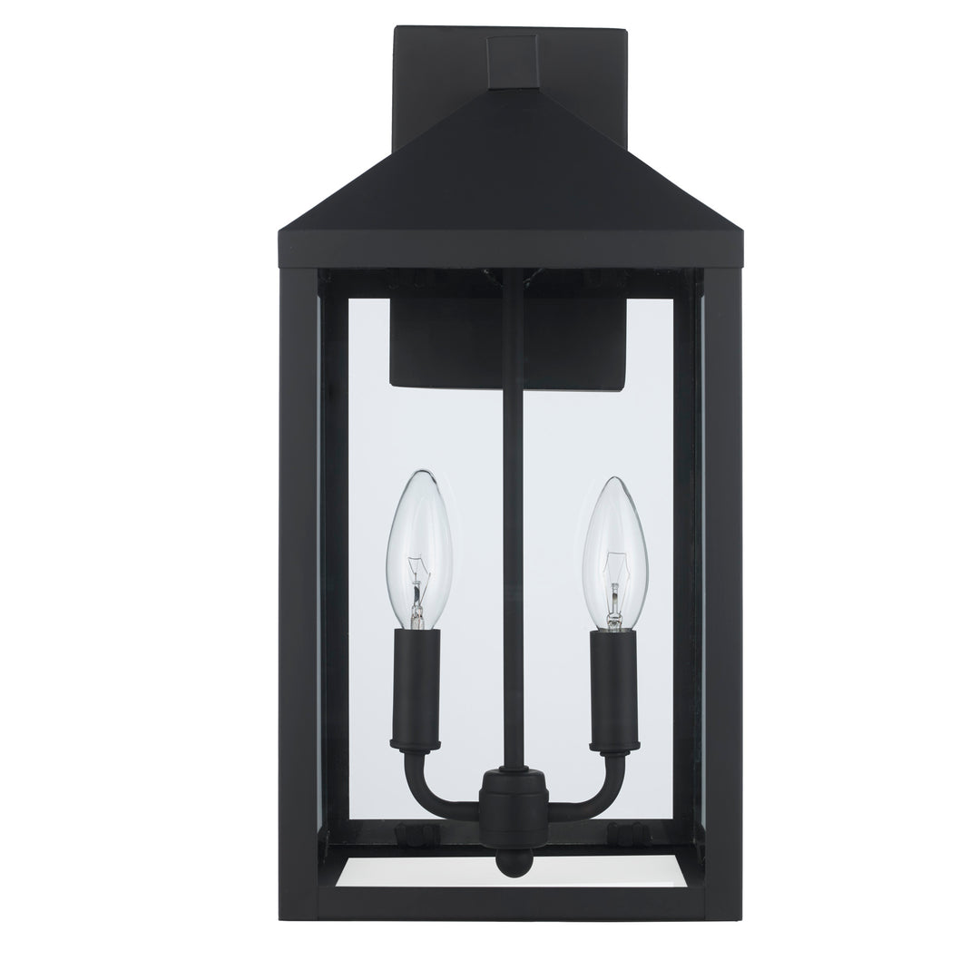 2-light Storm Outdoor Wall Lantern - Black