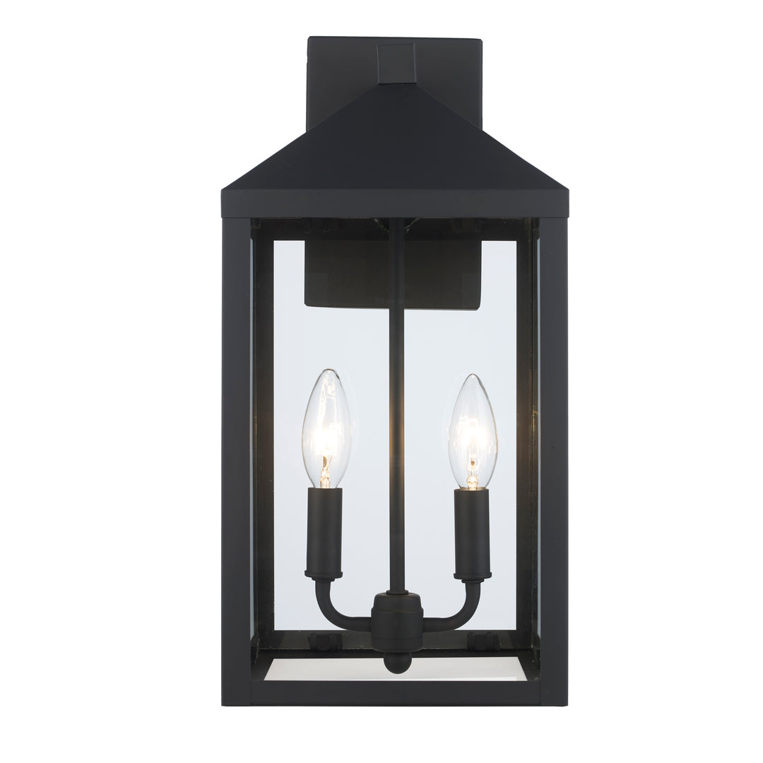 2-light Storm Outdoor Wall Lantern - Black