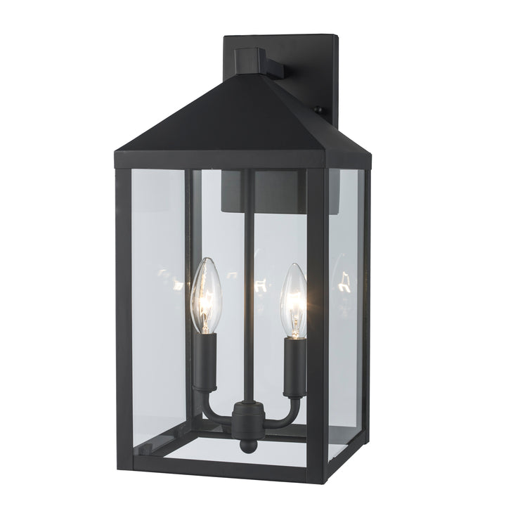 2-light Storm Outdoor Wall Lantern - Black