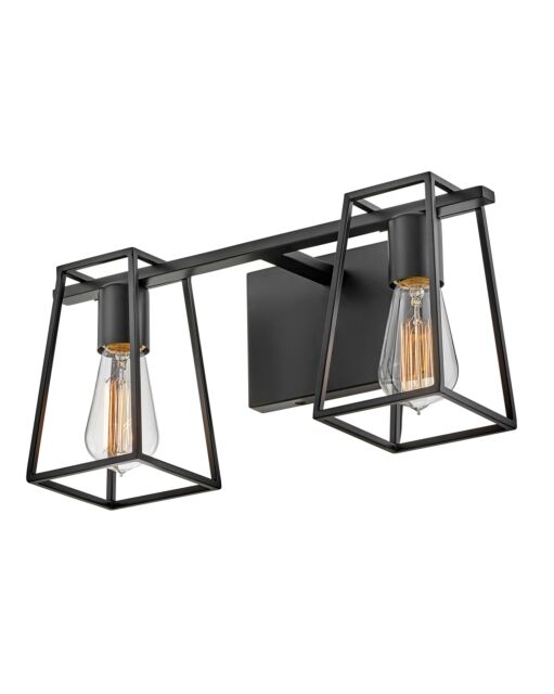 Filmore 5162BK Small Two Light Vanity - Black