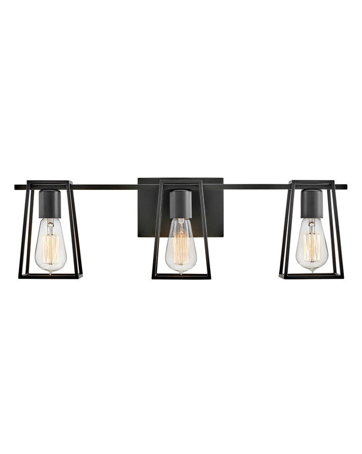 Filmore 5163BK - Medium Three Light Vanity - Black