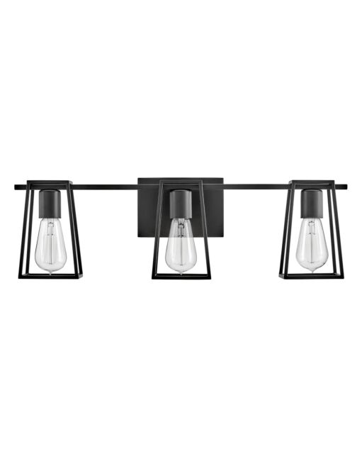 Filmore 5163BK - Medium Three Light Vanity - Black