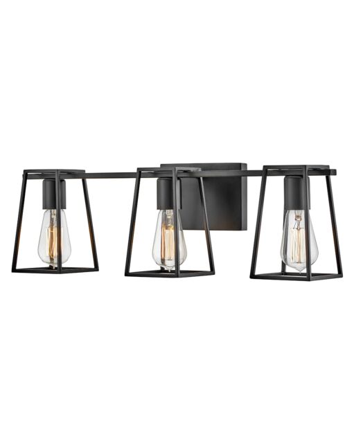 Filmore 5163BK - Medium Three Light Vanity - Black