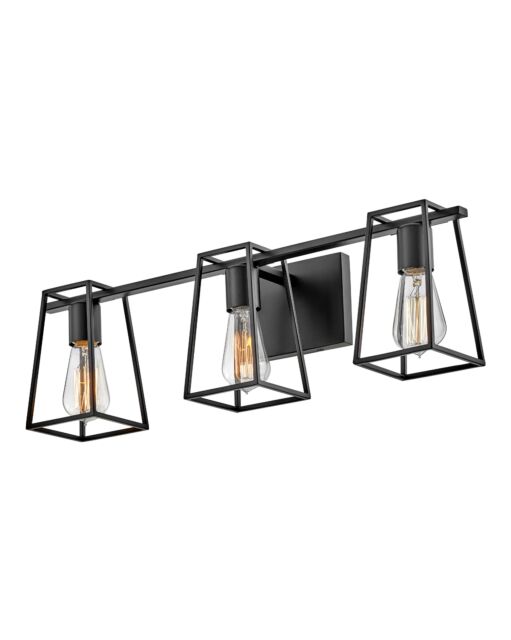 Filmore 5163BK - Medium Three Light Vanity - Black