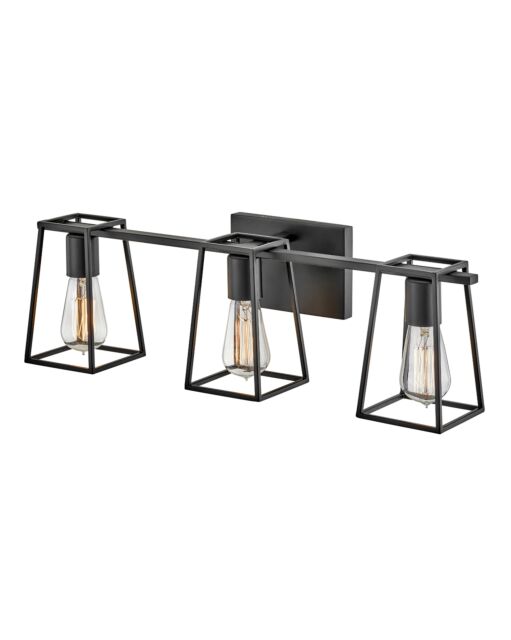 Filmore 5163BK - Medium Three Light Vanity - Black