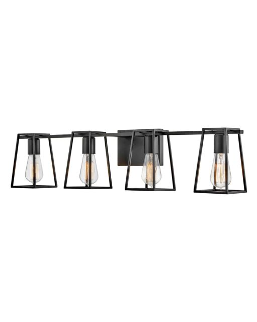 Filmore 5164BK Large Four Light Vanity - Black