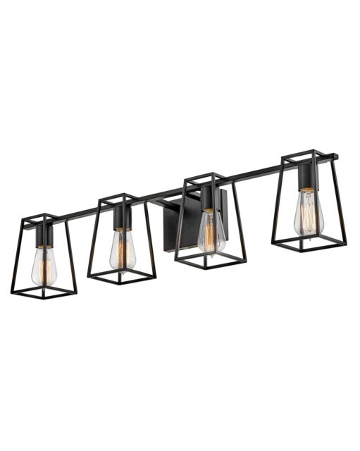 Filmore 5164BK Large Four Light Vanity - Black