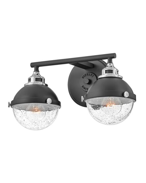 Fletcher 5172BK-CM - Small Two Light Vanity - Black