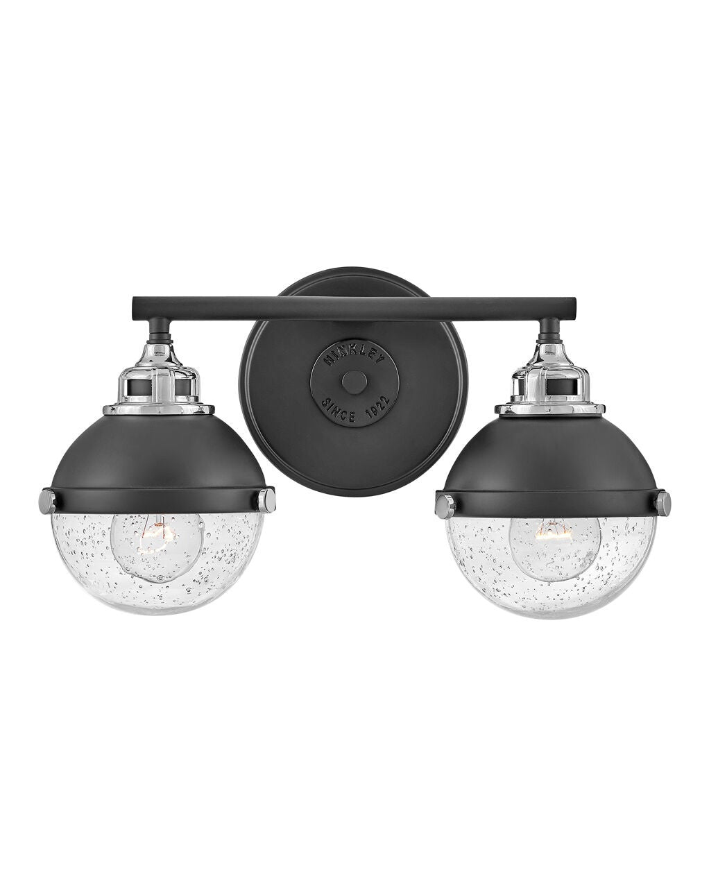 Fletcher 5172BK-CM - Small Two Light Vanity - Black