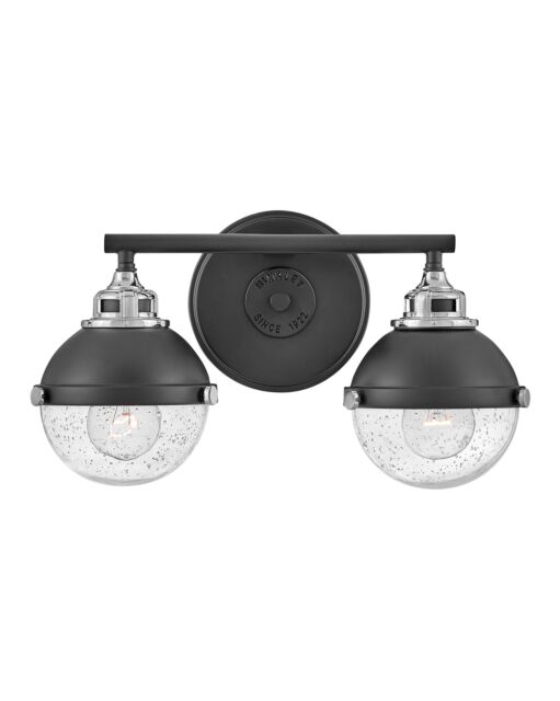 Fletcher 5172BK-CM - Small Two Light Vanity - Black