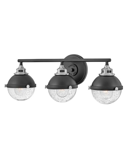 Fletcher 5173BK - Medium Three Light Vanity - Black