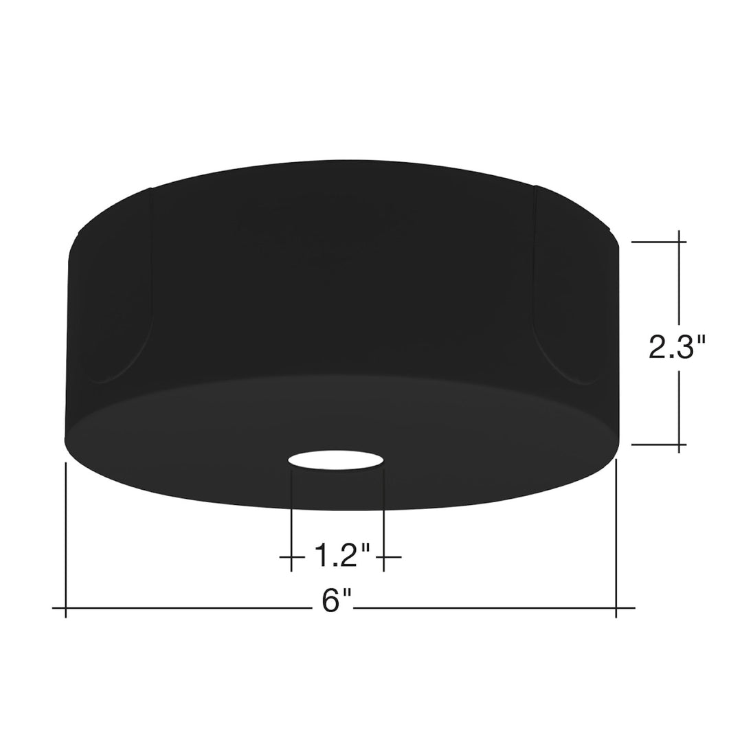 Pendant Mount Deep Canopy - Black