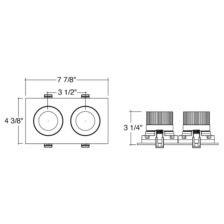 4" Multiple: Double Head 5-CCT Selectable 30W - Black