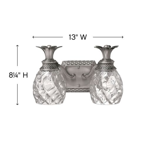 Plantation 5312PL - Two Light Vanity - Grey