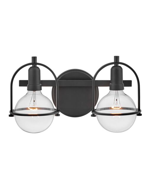 Somerset 53772BK - Small Two Light Vanity - Black